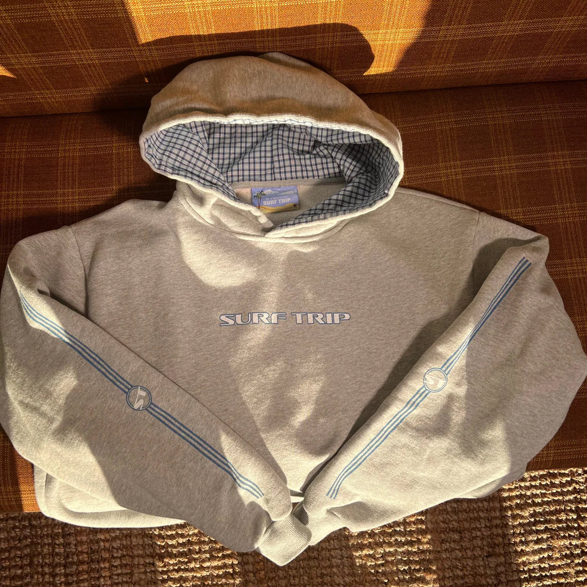 Graphic Plaid Hoodie