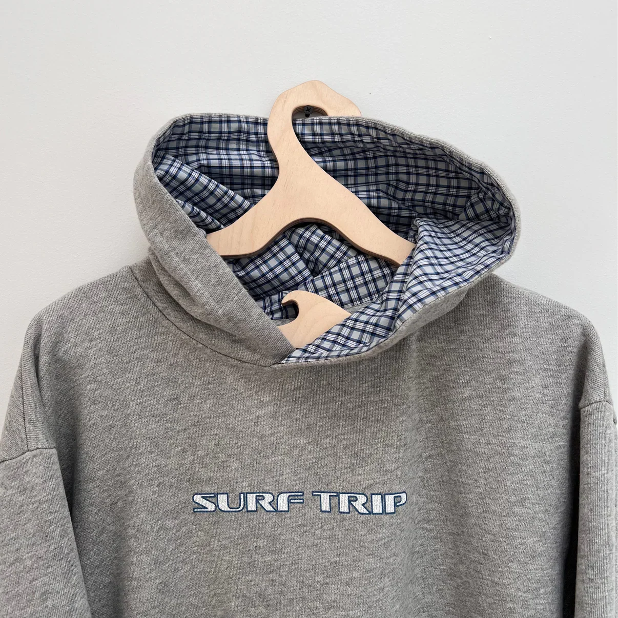 Graphic Plaid Hoodie - Image 3