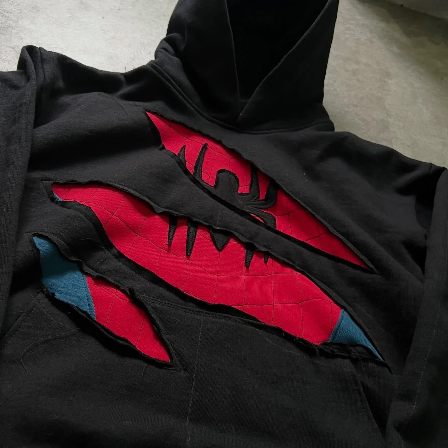 Spider Ripped Hoodie - Image 2